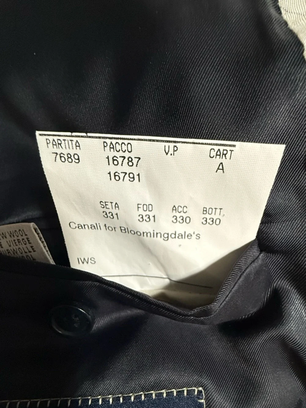 Canali Italy 44R Navy Pinstripe Wool Sport Coat Blazer Made in Italy Luxury